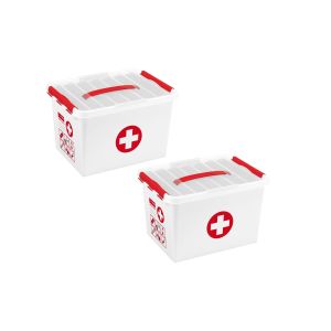Sunware  Q-line  EHBO doos met inzet  22L  2-delig  Rood