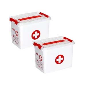Sunware  Q-line  EHBO doos met inzet  9L  2-delig  Rood